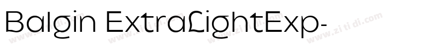 Balgin ExtraLightExp字体转换